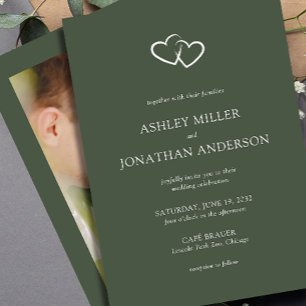 Invitation Élégant Moderne Éléments simples Photo Mariage