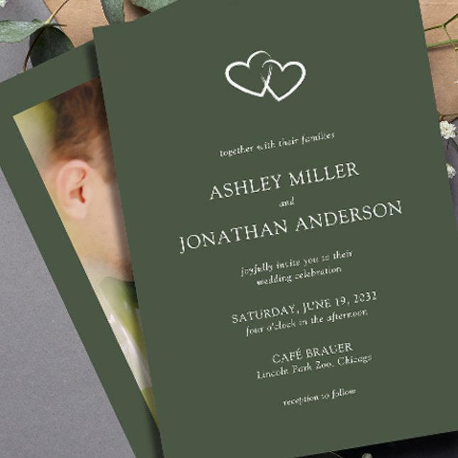 Invitation Élégant Moderne Éléments simples Photo Mariage (Créateur téléchargé)