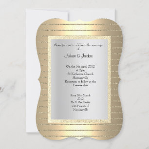 Invitation ELÉGANT & MODERNE MARIAGE Or sépia bronze