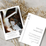 Invitation Élégant moderne noir et blanc tout en un Mariage<br><div class="desc">Élégant moderne noir et blanc tout en un Faire-part de mariage</div>