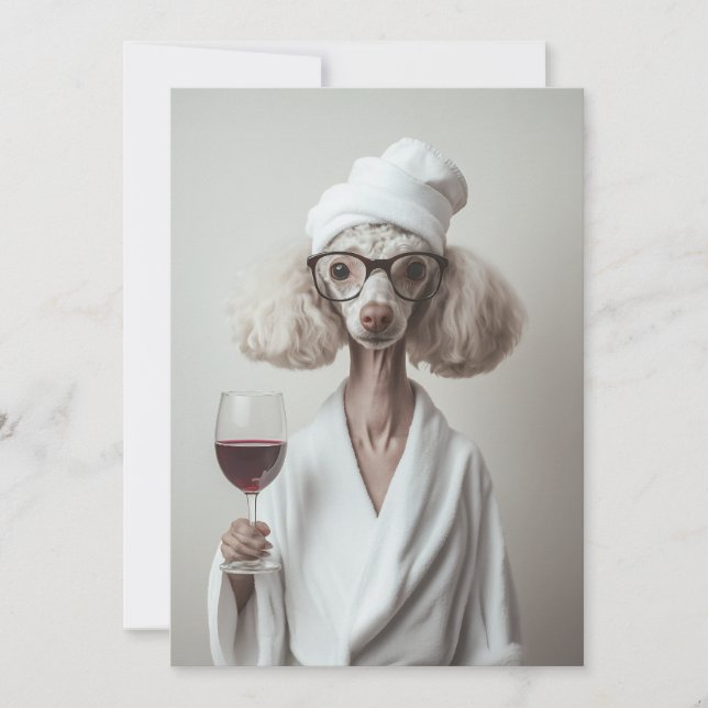 Invitation Élégant moment Spa de caniche (Devant)