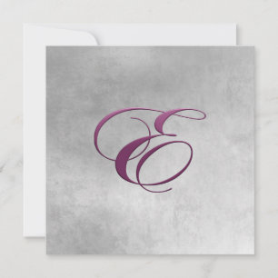 Invitation Élégant Monogramme Invitation-Eggplant Purple E
