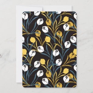 Invitation Élégant motif floral de Tulipe