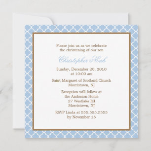 Invitation Élégant Motif Quatrefoil
