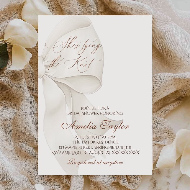 Invitation Élégant Nœud Papillon Baby Shower (Créateur téléchargé)