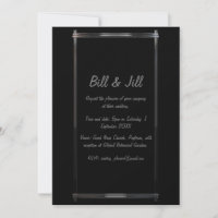 Élégant noir avec Mariage frontière Chrome Déco
