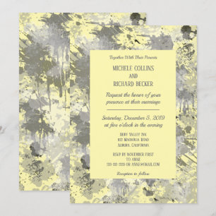 Invitation Elégant noir et gris