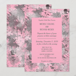 Invitation Elégant noir et gris