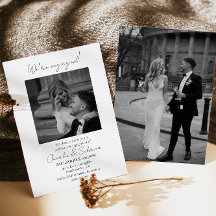 Élégant Nous sommes engagés Engagement Party Invit