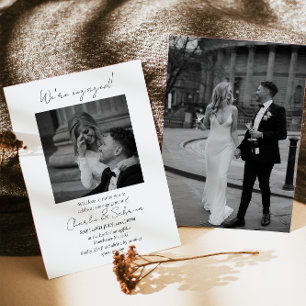 Invitation Élégant Nous sommes engagés Engagement Party Invit