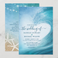 Elégant Ocean Wave Tropical Beach Mariage