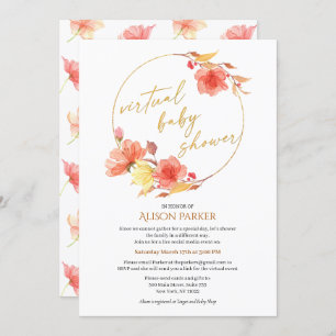 Invitation Elégant or floral Script aquarelle virtuelle