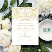Élégant or Vintage Mariage glamour