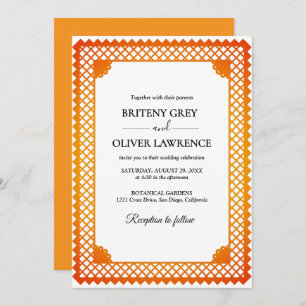 Invitation Élégant Papel Or Picado désherbage