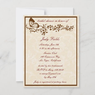 Invitation Elégant Papillon Mariage Douche nuptiale Invitatio