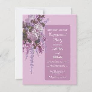 Invitation Élégant parti d'engagement floral
