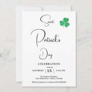 Invitation Élégant parti Jour de la Saint Patrick