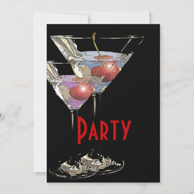 Invitation Élégant parti officiel (Devant)