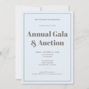 Invitation Élégant Pastel Blue Minimalist Business Event