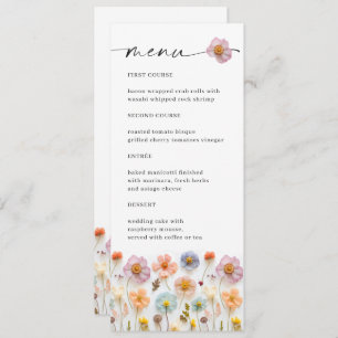 Invitation Elégant Pastel Pink Fleur sauvage Fête des mariées