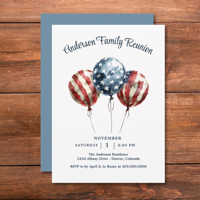 Invitation Elegant Patriotic Family Reunion (Créateur téléchargé)