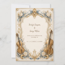Elegant Pearl Blue Florals Strings Wedding Luxe
