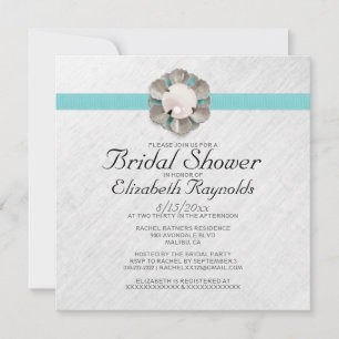 Invitation Elegant Pearl Bridal Shower