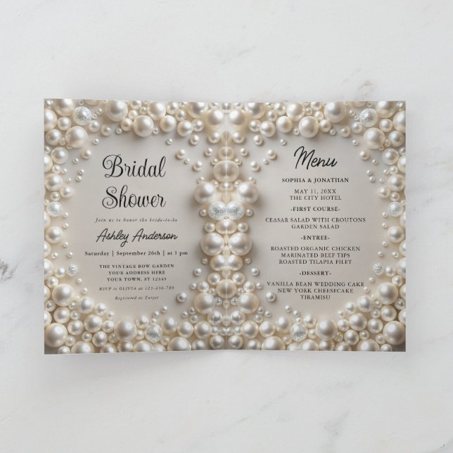 Invitation Elegant Pearls Bridal Show (Intérieur)