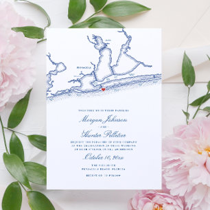 Invitation Élégant Pensacola Beach FL Map Mariage