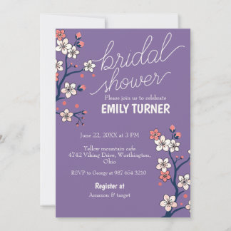 Invitation Elégant Peonies et Eucalyptus douche nuptiale