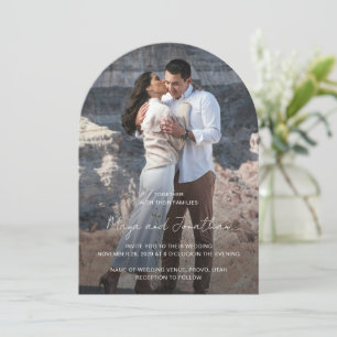 Invitation Élégant Photo Mariage moderne