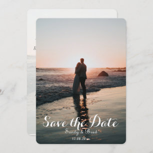 Invitation Élégant Photo Personnalisée Moderne Enregistrer Le