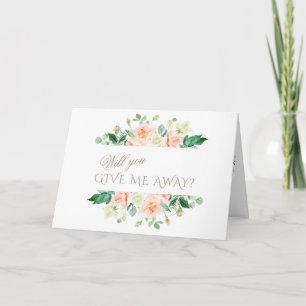 Invitation Elegant Pink Blush White Flowers Wedding