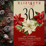Invitation Elégant Poinsettia Noël 30e anniversaire<br><div class="desc">Elégante Fleur Poinsettia Noël 30e Anniversaire Invitation Pour Femmes. Il Est Facile De Modifier L'Exemple De Texte En Cliquant Personnaliser Ce Modèle. Cliquez Sur Personnaliser Ce Modèle/Modifier À L'Aide De L'Outil De Conception Pour Modifier Le Type De Police, Les Couleurs De Police, La Taille De Police Ou Pour Ajouter/Supprimer/Modifier Le...</div>