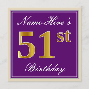 Invitations Faire Part Cartes Anniversaire 51 Ans Zazzle Fr