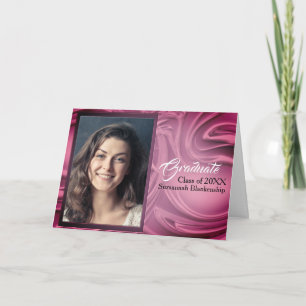 Invitation Élégant Purple Abstrait Graduation Photo Party