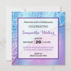Invitation Élégant, quel que soit l'âge anniversaire