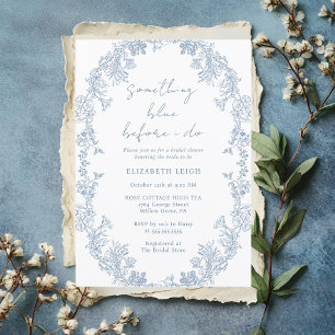 Invitation Élégant quelque chose de bleu avant de faire Fête