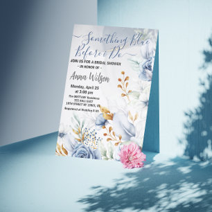 Invitation élégant Quelque Chose De Bleu Avant De Faire Une F