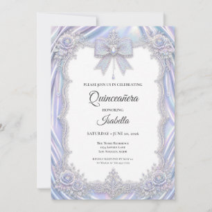 Invitation Élégant Quinceañera à arc-en-ciel