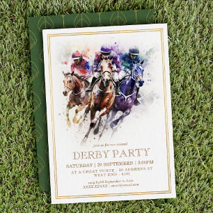 Invitation Élégant Race Horse Derby Party équestre