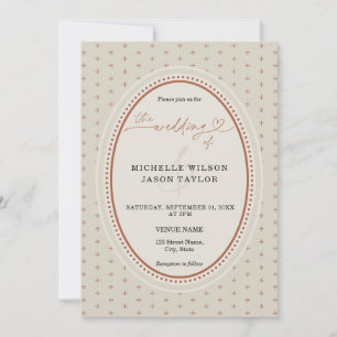 Invitation Élégant Rayures Simples Cottagecore Motif