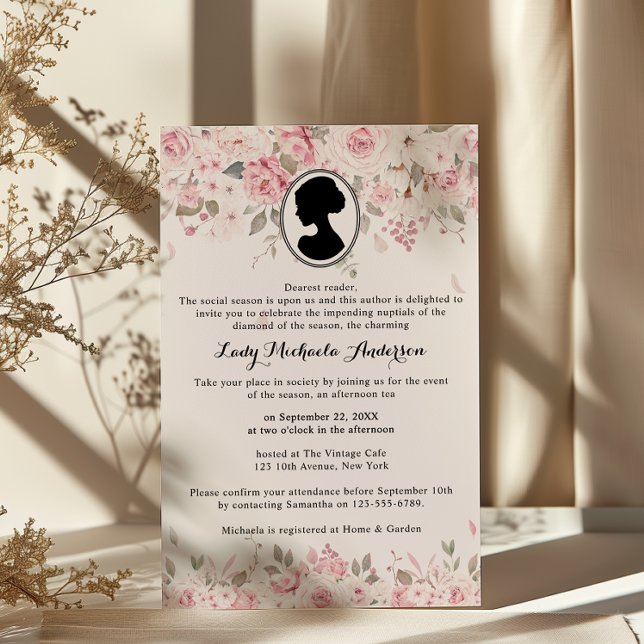 Invitation Élégant Regency Bridgerton Thème Fête des mariées (Créateur téléchargé)