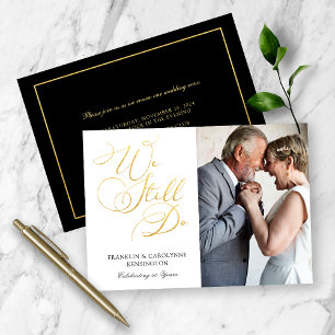 Invitation Élégant Renouvellement de Vœux de Mariage Annivers