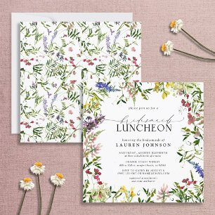 Invitation Élégant repas de la mariée Floral Fleur sauvage d'
