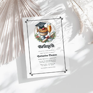 Invitation Elégant Retro Brunch Graduation Party Photo