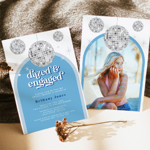 Invitation Elegant Retro Disco Groove Fête des mariées photo