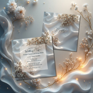 Invitation Elegant romantic babys breath floral wedding