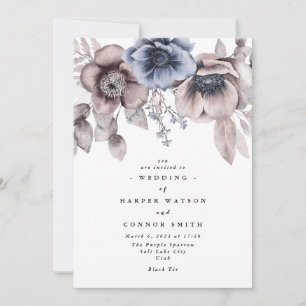 Invitation Elégant romantique Aquarelle Mariage floral