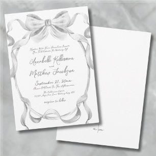 Invitation Élégant Romantique Coup de Main Mariage Fantaisist